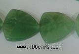 CFG531 15.5 inches 25*25mm carved triangle green aventurine beads