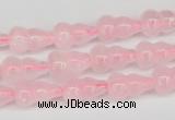 CFG63 15.5 inches 8*13mm carved calabash rose quartz beads