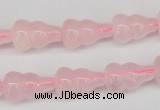 CFG64 15.5 inches 10*16mm carved calabash rose quartz beads