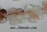 CFG658 15.5 inches 20mm carved flower pink quartz beads