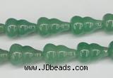 CFG66 15.5 inches 10*16mm carved calabash green aventurine beads