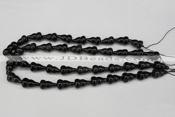 CFG68 15.5 inches 12*20mm carved calabash obsidian gemstone beads