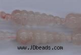 CFG753 15.5 inches 10*35mm carved teardrop natural pink quartz beads