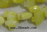 CFG800 12.5 inches 14*18mm carved animal lemon jade beads