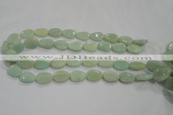 CFG815 12.5 inches 15*20mm carved leaf amazonite beads wholesale