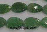 CFG818 12.5 inches 15*20mm carved leaf green aventurine beads wholesale