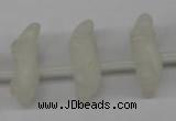 CFG865 Top-drilled 14*20mm carved animal white jade gemstone beads