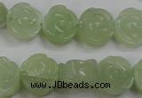 CFG886 15.5 inches 14mm carved flower New jade gemstone beads