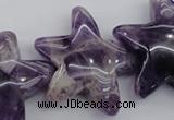 CFG910 15.5 inches 30*33mm carved star dogtooth amethyst beads