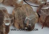 CFG931 15.5 inches 32*33mm faceted & carved flower moonstone beads