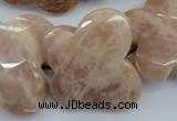 CFG933 15.5 inches 30*33mm faceted & carved butterfly moonstone beads