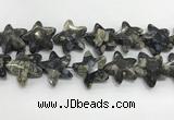 CFG985 15.5 inches 33*33mm carved star grey opal gemstone beads