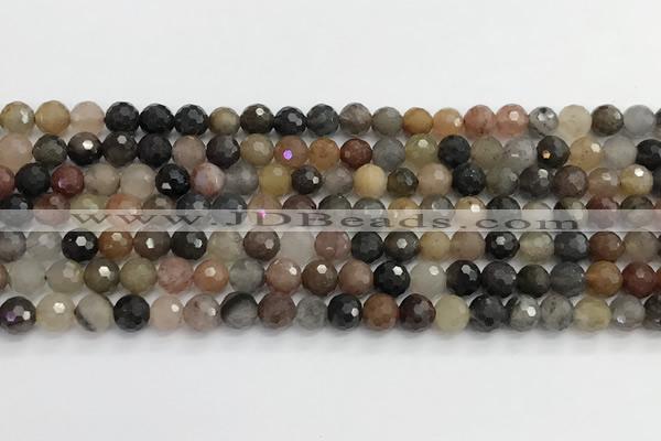 CFJ217 15.5 inches 6mm faceted round fancy jasper beads