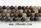 CFJ220 15.5 inches 12mm faceted round fancy jasper beads