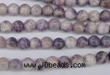 CFJ24 15.5 inches 6mm round natural purple flower stone beads