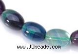 CFL10 16 inch 12*16mm egg-shaped AA grade natural fluorite beads