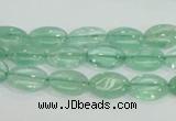 CFL101 15.5 inches 8*12mm oval natural green fluorite gemstone beads