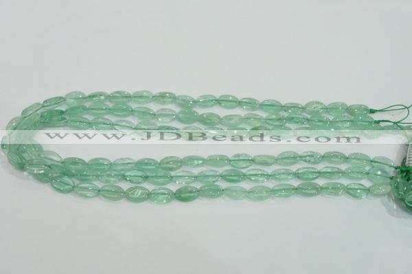 CFL101 15.5 inches 8*12mm oval natural green fluorite gemstone beads