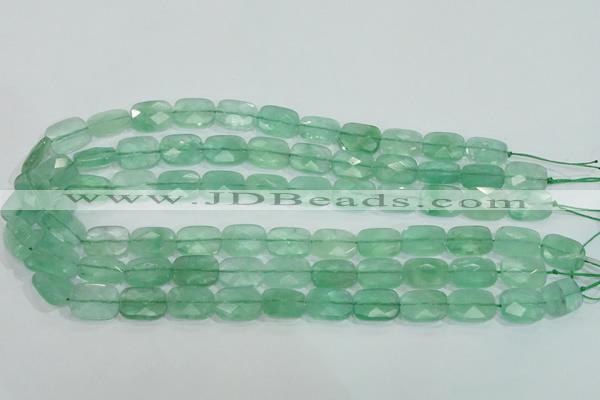 CFL104 15.5 inches 12*16mm faceted rectangle natural green fluorite beads