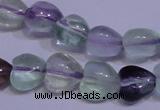 CFL1051 15 inches 8*8mm heart natural fluorite gemstone beads