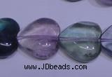 CFL1057 15 inches 20*20mm heart natural fluorite gemstone beads