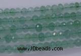 CFL110 15.5 inches 4*6mm faceted rondelle green fluorite beads