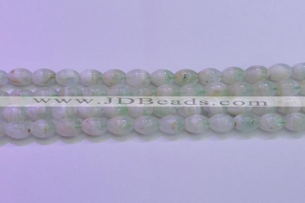 CFL1202 15.5 inches 10*14mm rice green fluorite gemstone beads