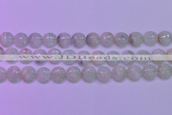 CFL1210 15.5 inches 14mm flat round green fluorite gemstone beads