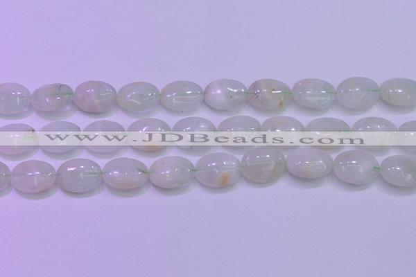 CFL1219 15.5 inches 13*18mm oval green fluorite gemstone beads