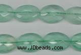 CFL126 15.5 inches 13*18mm faceted oval green fluorite beads