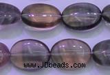 CFL1341 15.5 inches 12*16mm oval purple fluorite gemstone beads