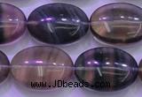 CFL1343 15.5 inches 15*20mm oval purple fluorite gemstone beads