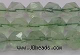 CFL1403 15.5 inches 10mm faceted nuggets green fluorite beads