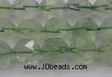 CFL1404 15.5 inches 12mm faceted nuggets green fluorite beads