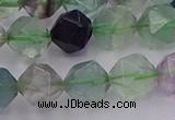 CFL1409 15.5 inches 12mm faceted nuggets fluorite gemstone beads