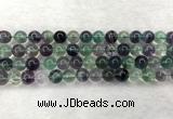 CFL1463 15.5 inches 10mm round A grade fluorite gemstone beads