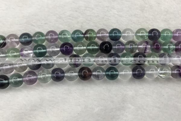 CFL1473 15.5 inches 10mm round AA grade fluorite gemstone beads