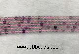 CFL1480 15.5 inches 4mm round rainbow fluorite gemstone beads