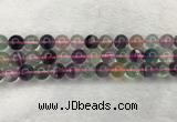 CFL1483 15.5 inches 10mm round rainbow fluorite gemstone beads