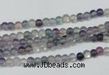 CFL150 15.5 inches 4mm round natural fluorite gemstone beads wholesale