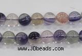 CFL202 15.5 inches 8mm round purple fluorite gemstone beads wholesale