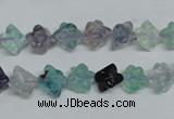 CFL302 15.5 inches 8*8mm carved cube natural fluorite beads