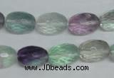 CFL307 15.5 inches 10*14mm faceted rice natural fluorite beads