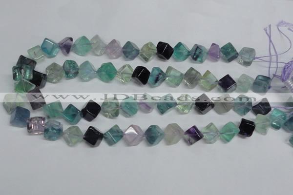 CFL311 15.5 inches 10*10mm cube natural fluorite beads