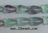 CFL328 15.5 inches 8*14mm teardrop natural fluorite beads