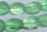 CFL340 15.5 inches 15*20mm nugget natural green fluorite beads