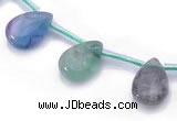 CFL37 B grade 12*16mm teardrop natural fluorite gemstone beads