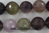 CFL407 15.5 inches 16mm faceted round rainbow fluorite beads