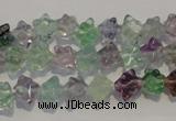 CFL480 15.5 inches 6*6mm carved cube natural fluorite beads