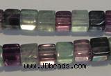 CFL489 15.5 inches 8*8mm cube natural fluorite beads